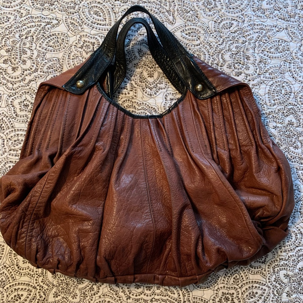 Anthropologie Brown Leather Shoulder Bag